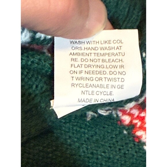 Fair Aisle Women’s Christmas Sweater Medium Green Christmas Trees No Brand - Picture 5 of 7